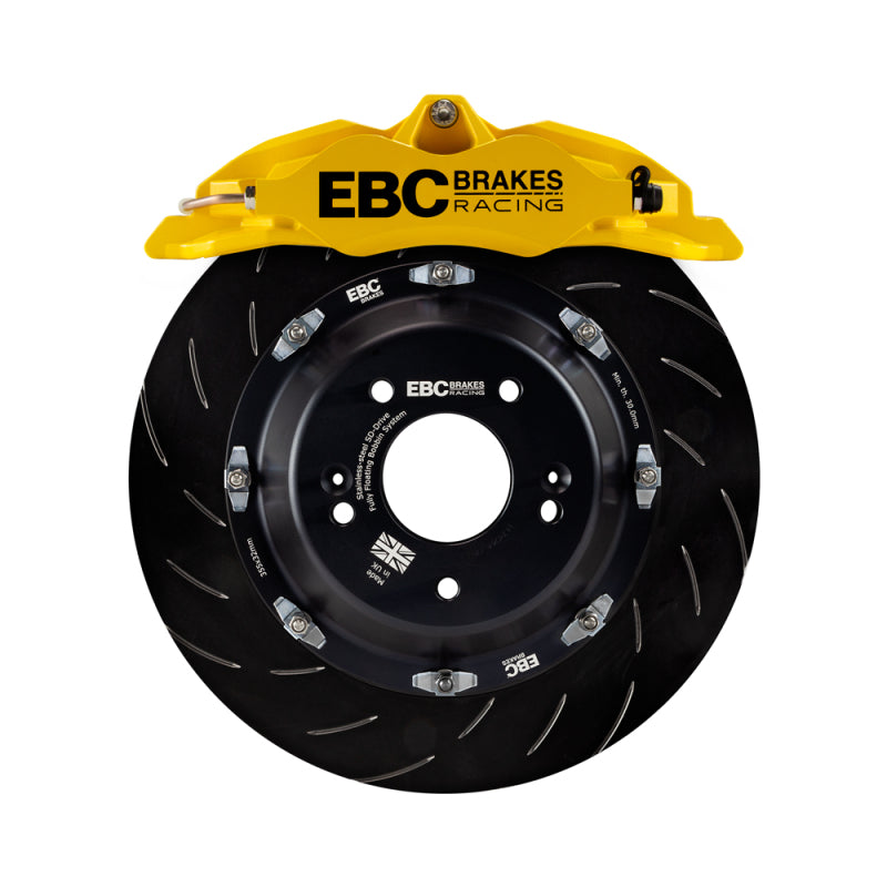 EBC Big Brake Kits - EBC Racing 11-18 Ford Focus ST (Mk3) Yellow Apollo-4 Calipers 355mm Rotors Front Big Brake Kit