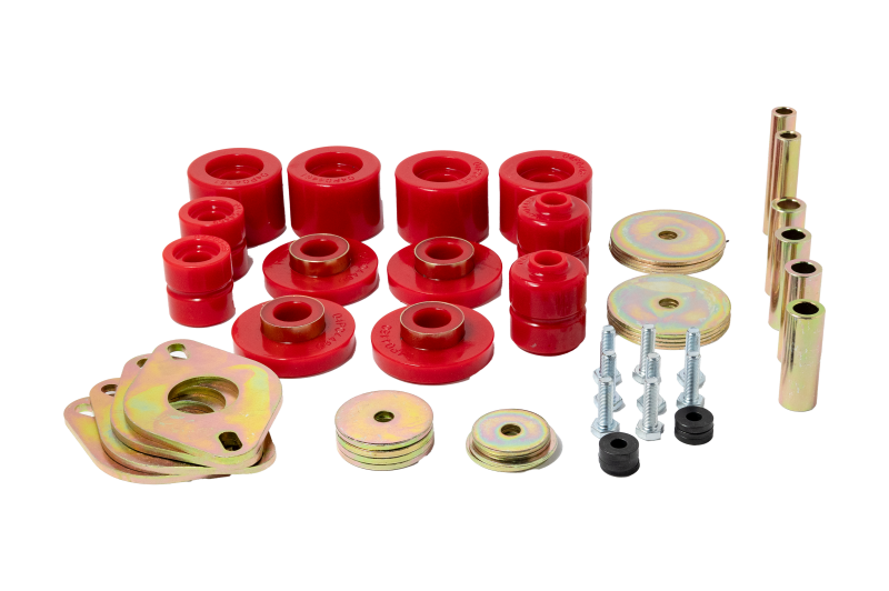 ES Body Mounts - Red - Energy Suspension 07-13 Toyota Tundra Body Mount Set - Red