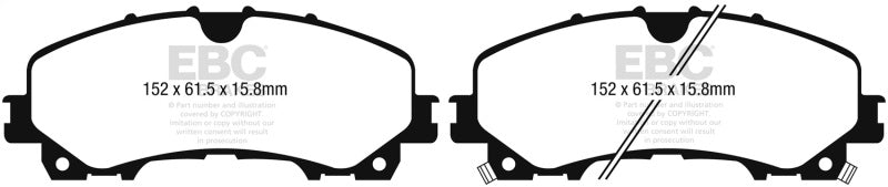 EBC Bluestuff Brake Pad Sets - EBC 2016+ Infiniti Q50 2.0T Bluestuff Front Brake Pads