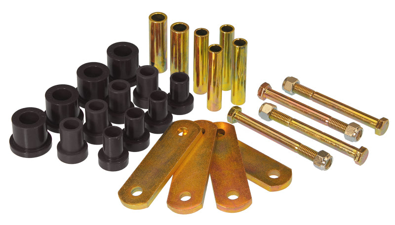 PRO Spring/Shackle Bush- Blk - Prothane Chrysler SS Conv HD Spring & Shackles Bushings - Black