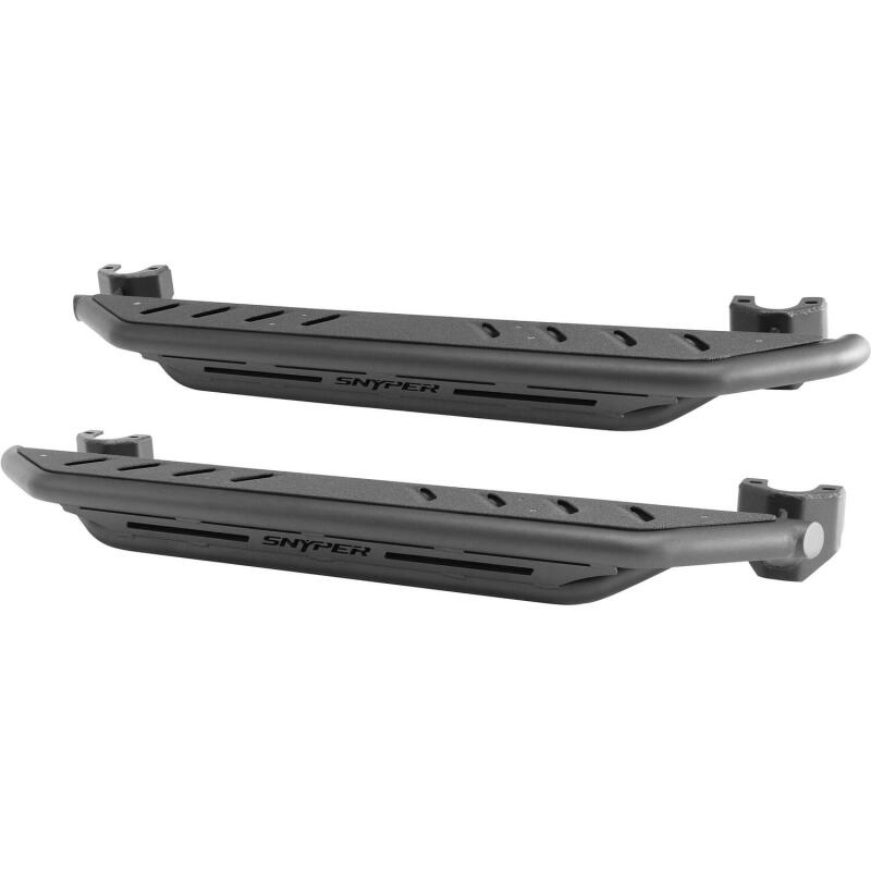WES Snyper Rock Rail Steps - Westin/Snyper 07-17 Jeep Wrangler Triple Tube Rock Rail Steps - Textured Black