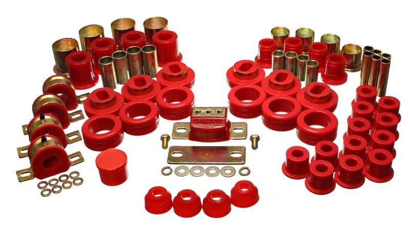 ES Hyper-Flex Sets - Red - Energy Suspension 81-87 Chevy/GMC 2WD 1/2 Ton PickUp Red Hyper-flex Master Bushing Set