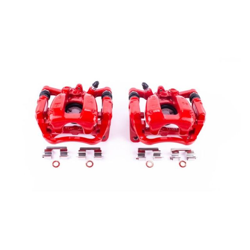 PSB Red Calipers - Power Stop 2017 Buick LaCrosse Rear Red Calipers w/Brackets - Pair