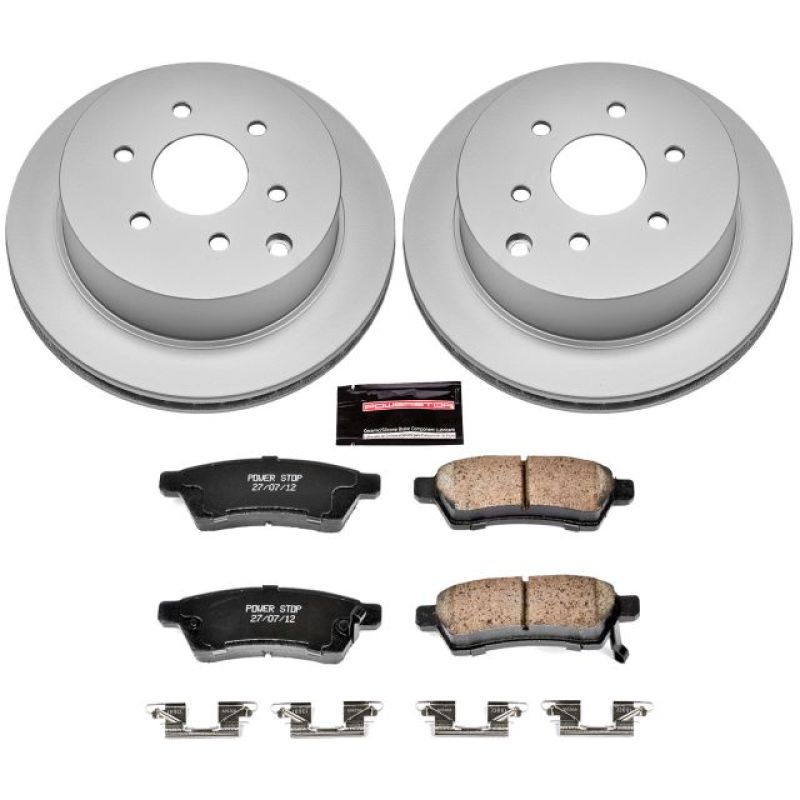 PSB Z17 Evolution Coated Kit - Power Stop 05-18 Nissan Frontier Rear Z17 Evolution Geomet Coated Brake Kit