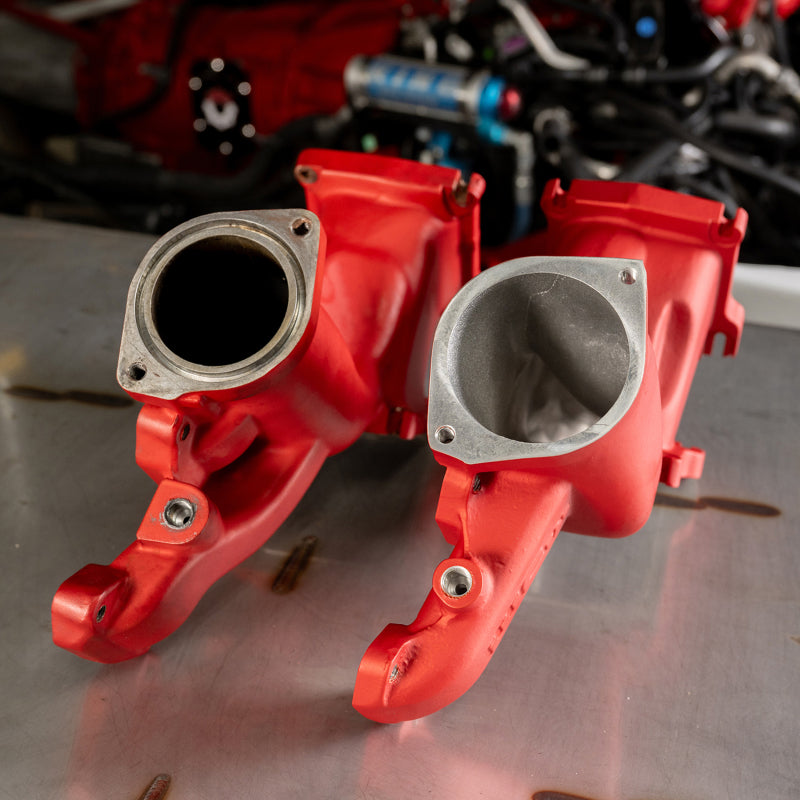 WCF Y-Bridge Kit - Wehrli 11-16 Chevrolet 6.6L LML Duramax High Flow Y-Bridge Kit - Chevy Orange