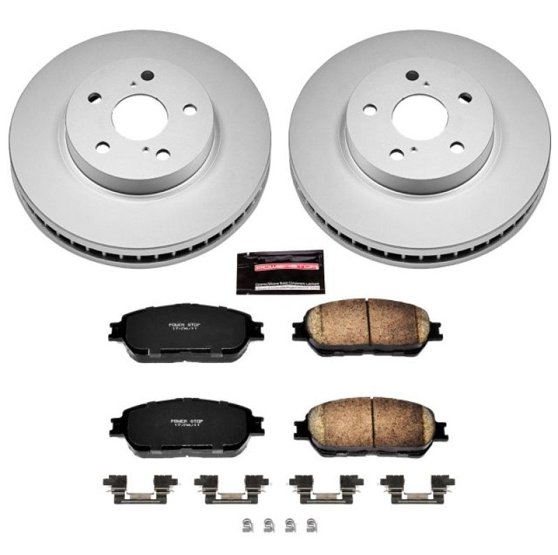 PSB Z17 Evolution Coated Kit - Power Stop 05-07 Toyota Avalon Front Z17 Evolution Geomet Coated Brake Kit