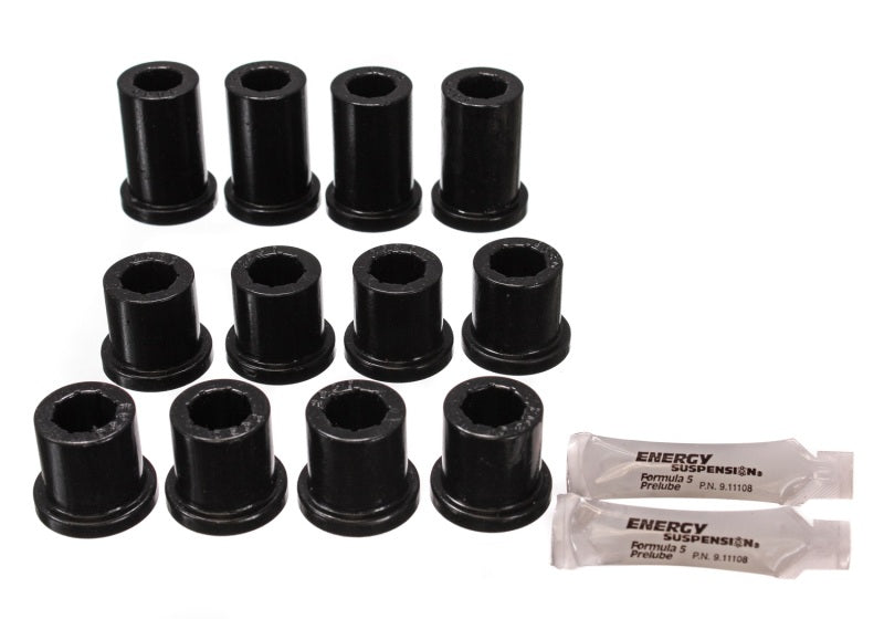 ES Spring/Shackle Bush - Black - Energy Suspension 84-85 Toyota 4Runner 2 & 4WD Black Front Leaf Spring Bushing Set