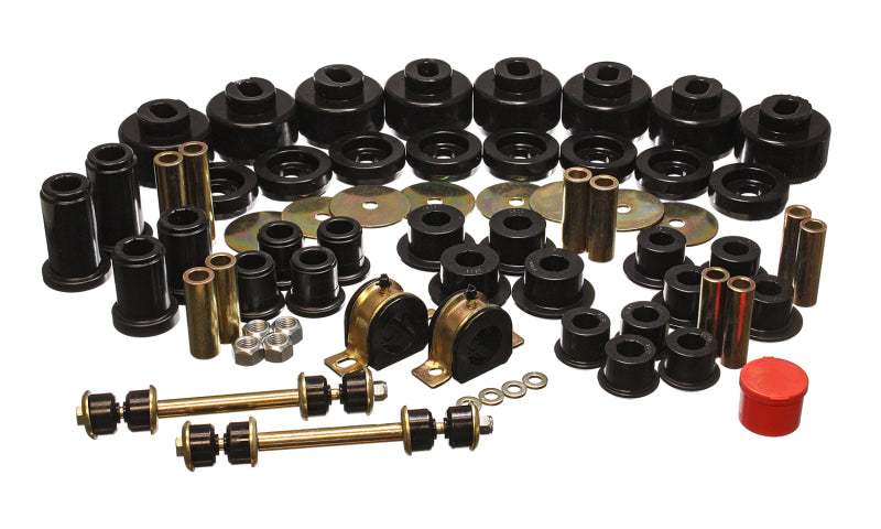 ES Hyper-Flex Sets - Black - Energy Suspension 01-06 Chevy Silverado 4WD Black Hyper-flex Master Bushing Set