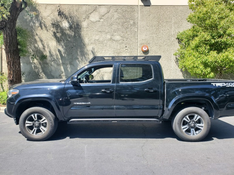 GOR Frame Mount Sliders - Go Rhino 18-23 Toyota Tacoma 4Door Frame Mount Sliders - Textured Black