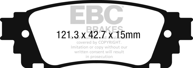 EBC Ultimax2 Brake Pad Sets - EBC 2017+ Toyota C-HR 2.0L Ultimax2 Rear Brake Pads