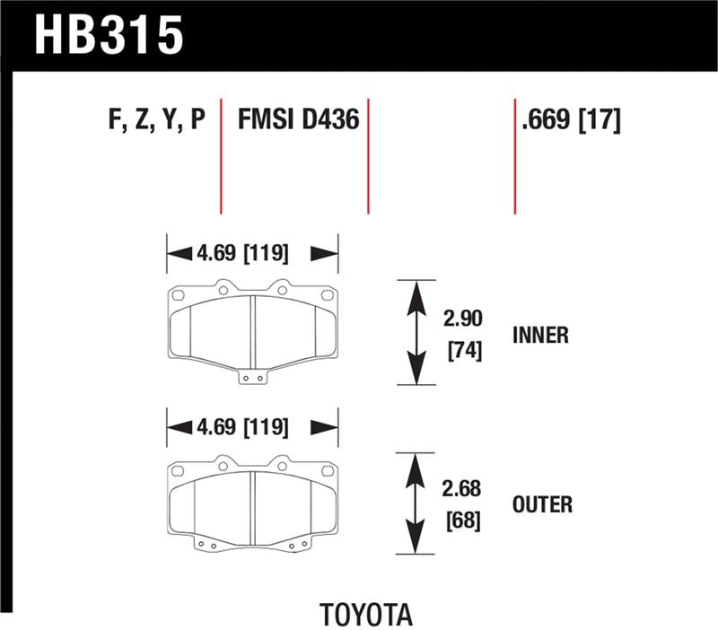 HAWK HPS Brake Pad Sets - Hawk HPS Street Brake Pads