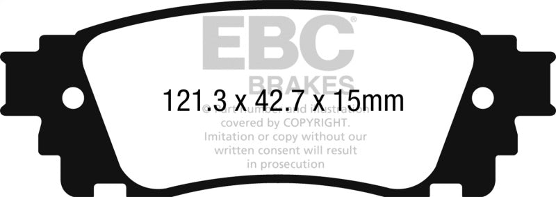 EBC Redstuff Brake Pad Sets - EBC 2017+ Toyota C-HR 2.0L Redstuff Rear Brake Pads