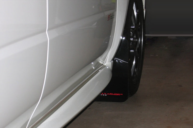 RAL Classic Blk Flap/Red Logo - Rally Armor 02-07 Subaru WRX/STI/RS/2.5i (Wagons Req. Mod.) Black UR Mud Flap w/Red Logo