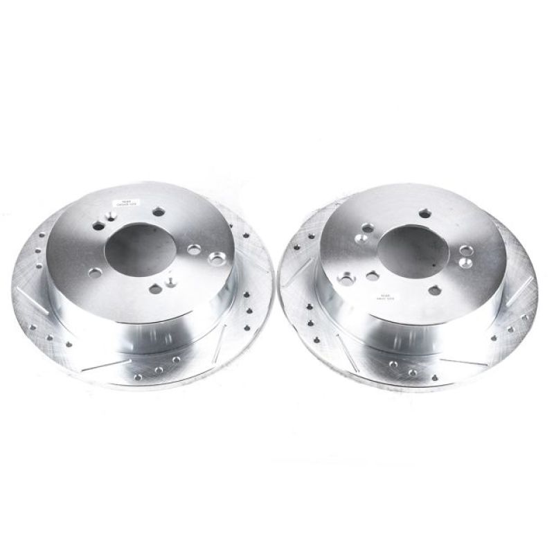 PSB Evolution Drill/Slot Rotor - Power Stop 01-06 Hyundai Santa Fe Rear Evolution Drilled & Slotted Rotors - Pair