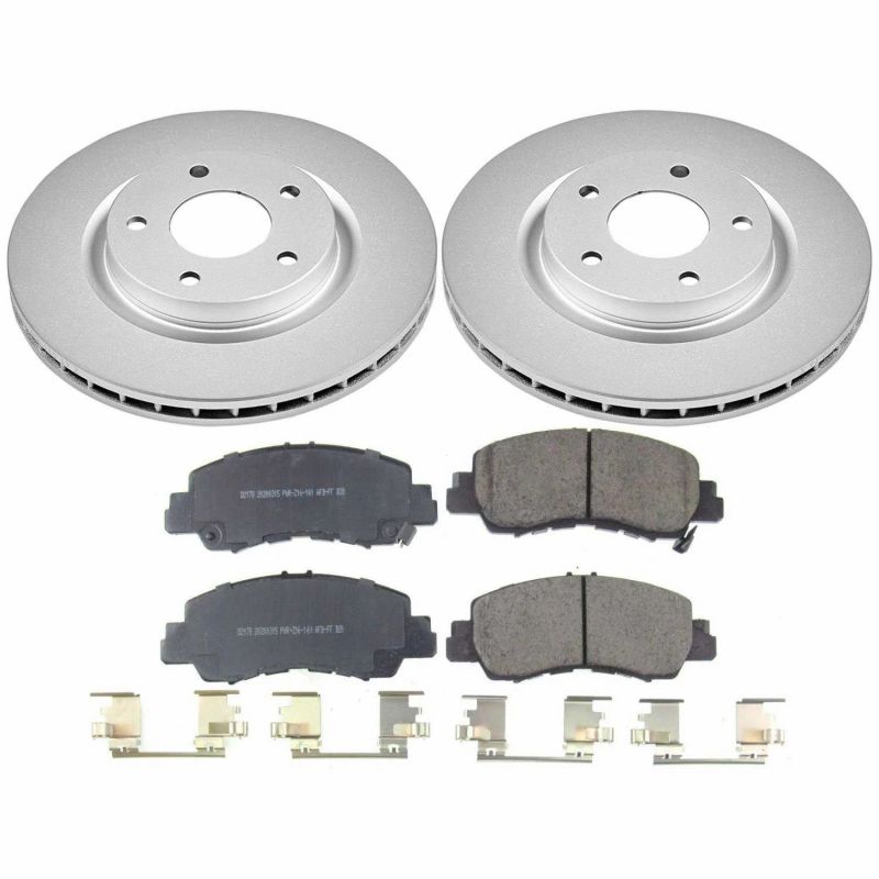 PSB Z17 Evolution Coated Kit - Power Stop 2018 Mitsubishi Eclipse Cross Front Z17 Evolution Geomet Coated Brake Kit
