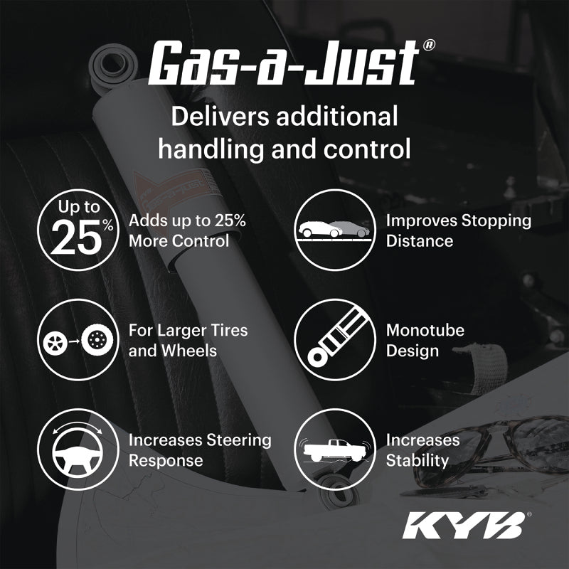 KYB Shocks & Struts Gas-A-Just - KYB Shocks & Struts Gas-A-Just Front Left Shock 14-15 Lexus IS250 AWD / 14-15 Lexus IS350 AWD