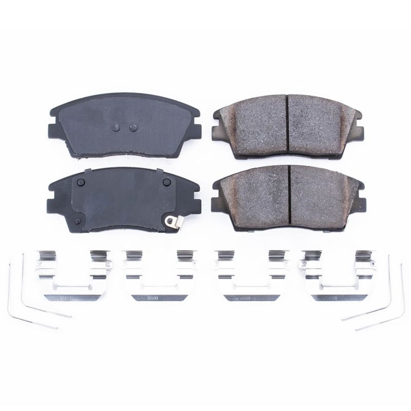 PSB Z17 Evolution Brake Pads - Power Stop 17-19 Hyundai Elantra Front Z17 Evolution Ceramic Brake Pads w/Hardware