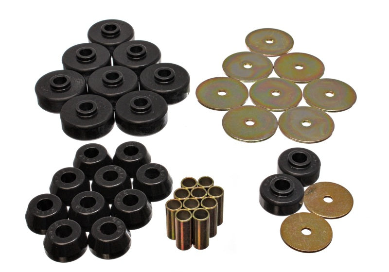 ES Body Mounts - Black - Energy Suspension 84-88 Toyota 4-Runner Black Body Cab Mount Set