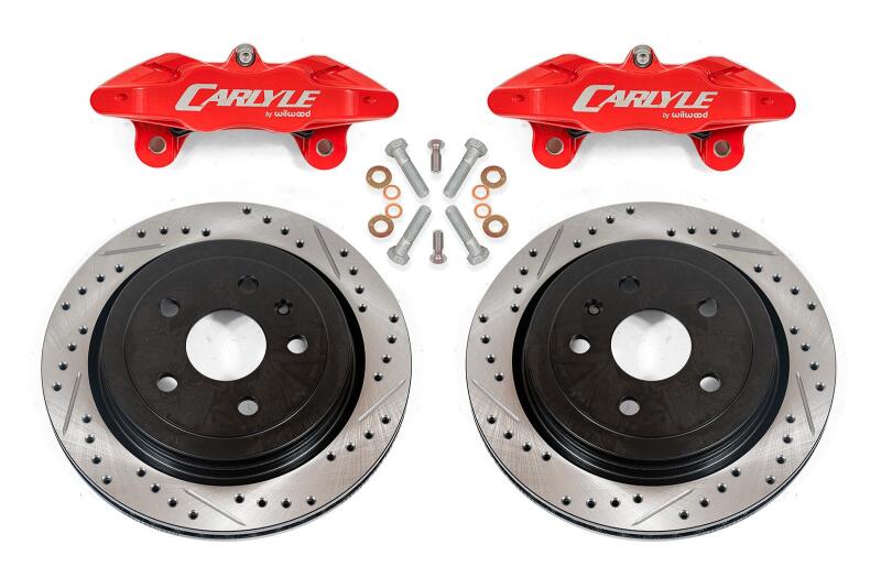 BMR Brake Kits for Conversions - D&S - BMR 14-17 Chevrolet SS Brake Kit For 15in Conversion Drilled & Slotted Rotors Red Calipers