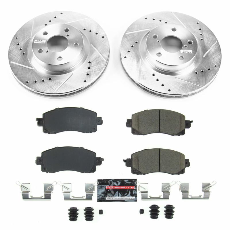 PSB Z23 Evolution Kit - Power Stop 17-19 Subaru Impreza Front Z23 Evolution Sport Brake Kit