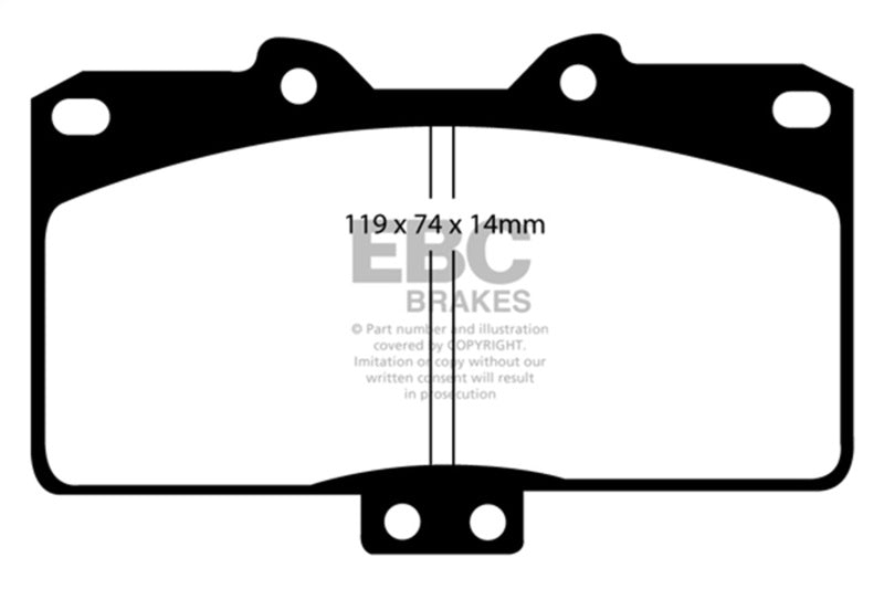 EBC Redstuff Brake Pad Sets - EBC 91-93 Dodge Stealth 3.0 4WD Redstuff Front Brake Pads