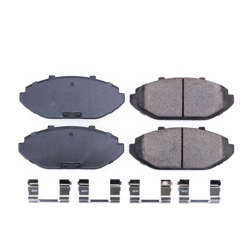 PSB Z17 Evolution Brake Pads - Power Stop 98-02 Ford Crown Victoria Front Z17 Evolution Ceramic Brake Pads w/Hardware