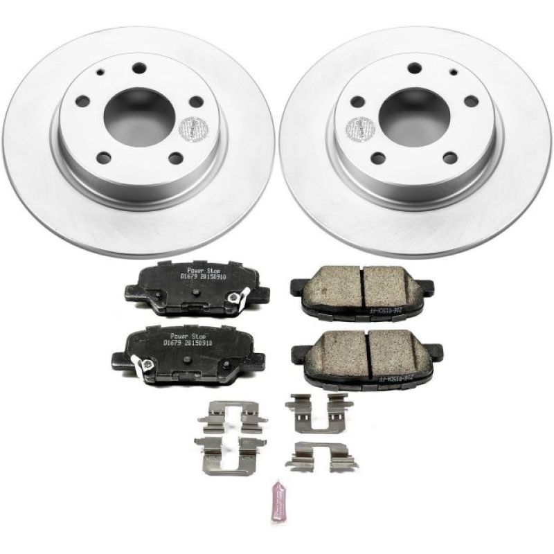 PSB Z17 Evolution Coated Kit - Power Stop 14-16 Mazda 3 Rear Z17 Evolution Geomet Coated Brake Kit