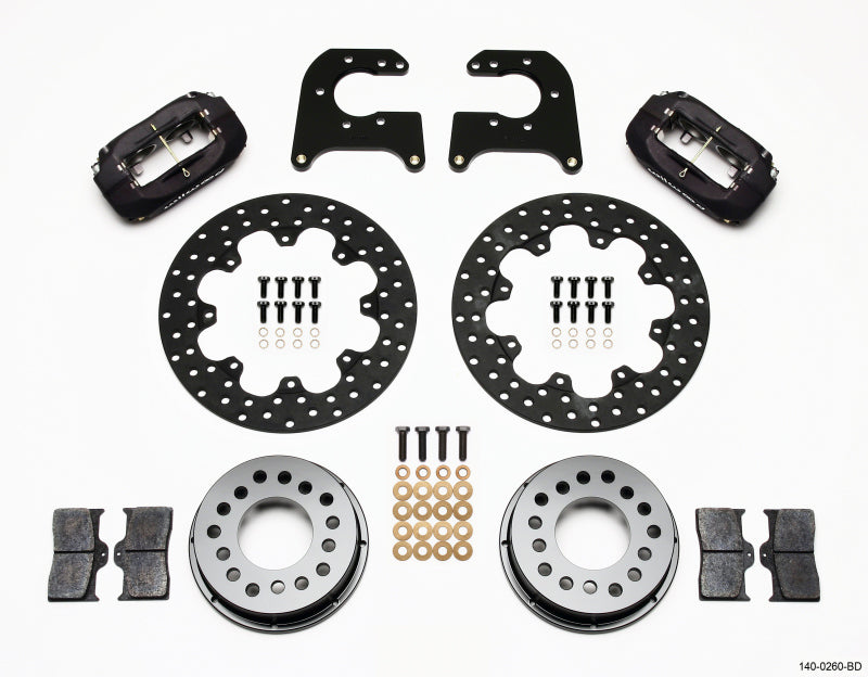 WIL Dynalite Brake Kit - Wilwood Forged Dynalite Rear Drag Kit Drilled Rotor Mopar-Dana 2.36in Offset