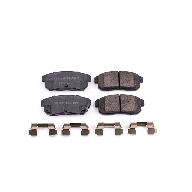 PSB Z17 Evolution Brake Pads - Power Stop 04-11 Mazda RX-8 Rear Z17 Evolution Ceramic Brake Pads w/Hardware
