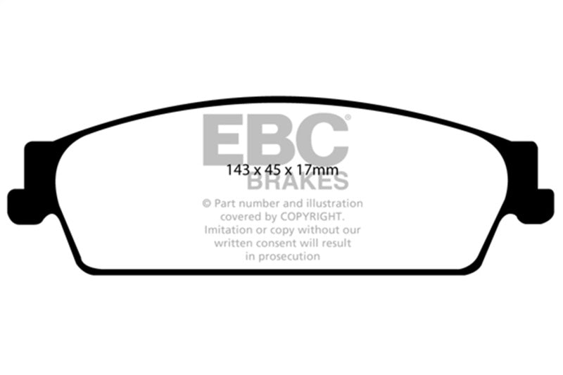 EBC Greenstuff Brake Pad Sets - EBC 09-14 Cadillac Escalade 6.0 Hybrid Greenstuff Rear Brake Pads