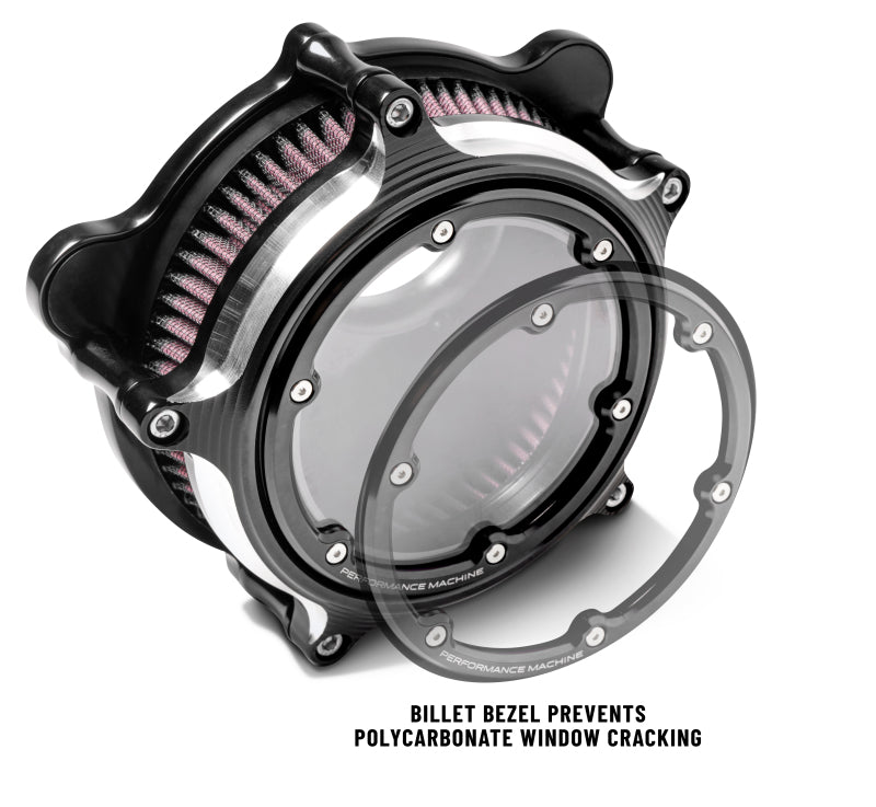 PFM Air Cleaners - Performance Machine Vision Air Cleaner W/Bezel - Contrast Cut