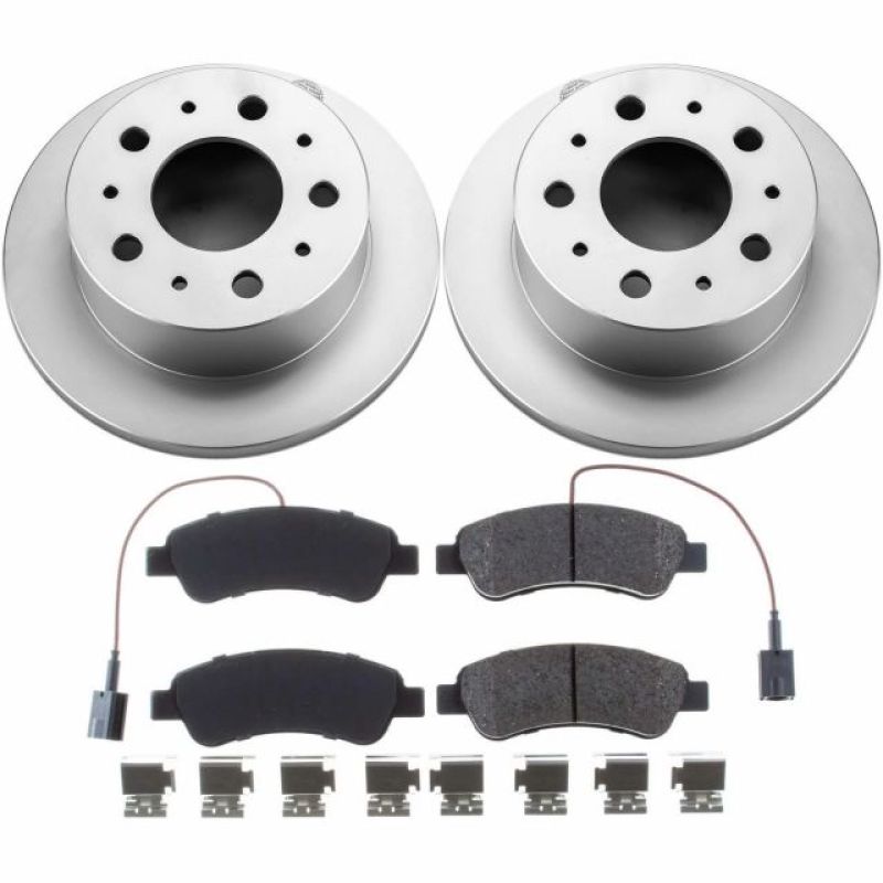 PSB Z17 Evolution Coated Kit - Power Stop 14-19 Ram ProMaster 1500 Rear Z17 Evolution Geomet Coated Brake Kit