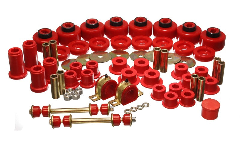 ES Hyper-Flex Sets - Red - Energy Suspension 01-06 Chevy Silverado 4WD Red Hyper-flex Master Bushing Set