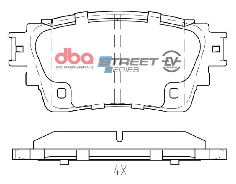 DBA Street Series Brake Pads - DBA 18-22 Mitsubishi Eclipse Cross (w/EPB) Rear Street Series Brake Pads