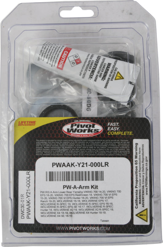 PIV A-Arm Kit - Pivot Works A-Arm Bearing Lower Rear UTV