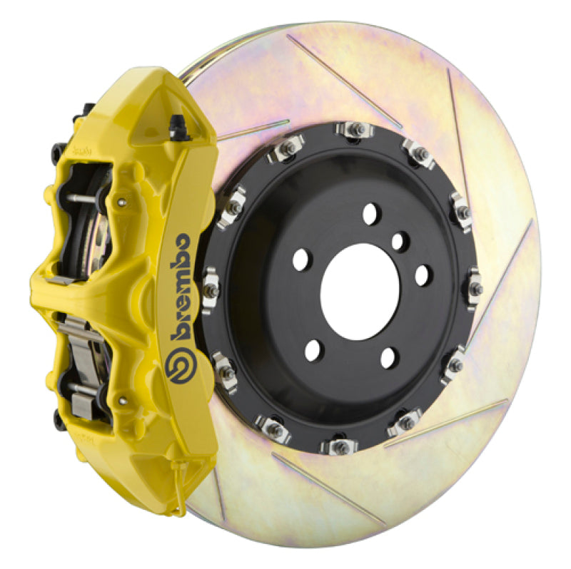 BRB Big Brake Kits - Brembo 12-14 ML550 Front GT BBK 6 Piston Cast 411x34 2pc Rotor Slotted Type1-Yellow