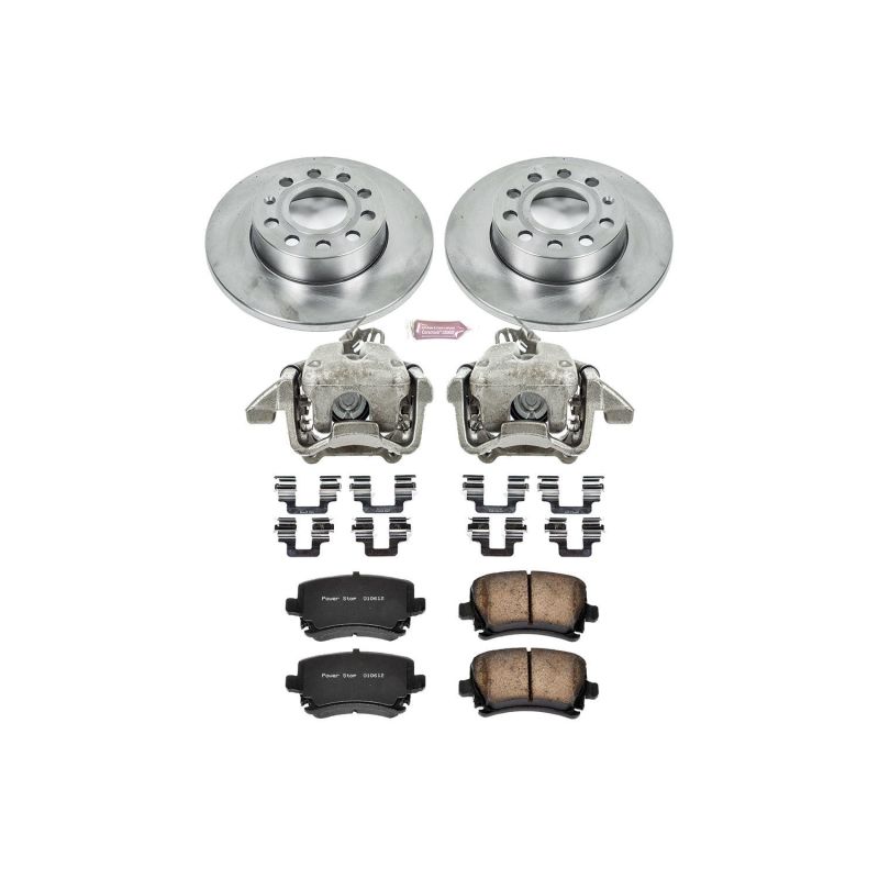 PSB Autospecialty Kit w/Cals - Power Stop 2008 Audi A3 Rear Autospecialty Brake Kit w/Calipers