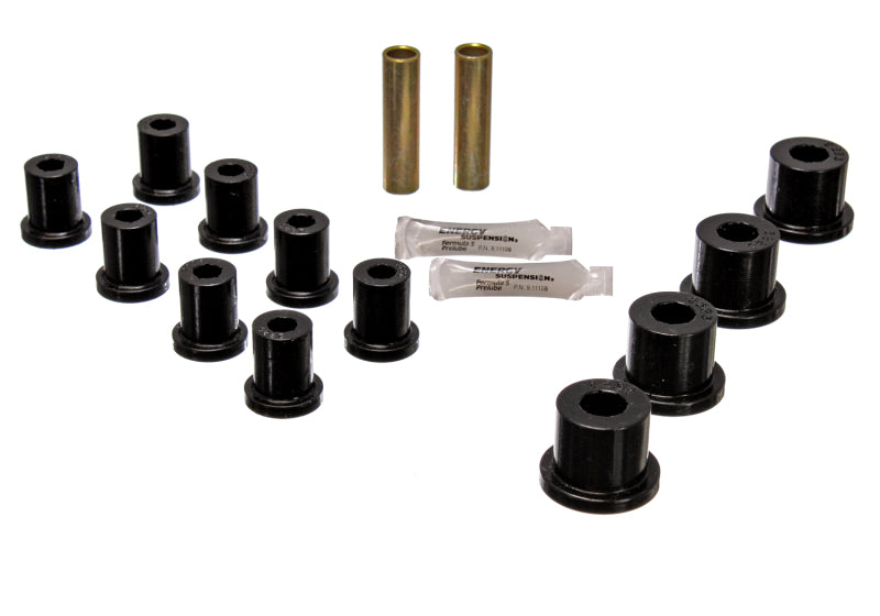 ES Spring/Shackle Bush - Black - Energy Suspension Jeep Spring Bushing Set - Black