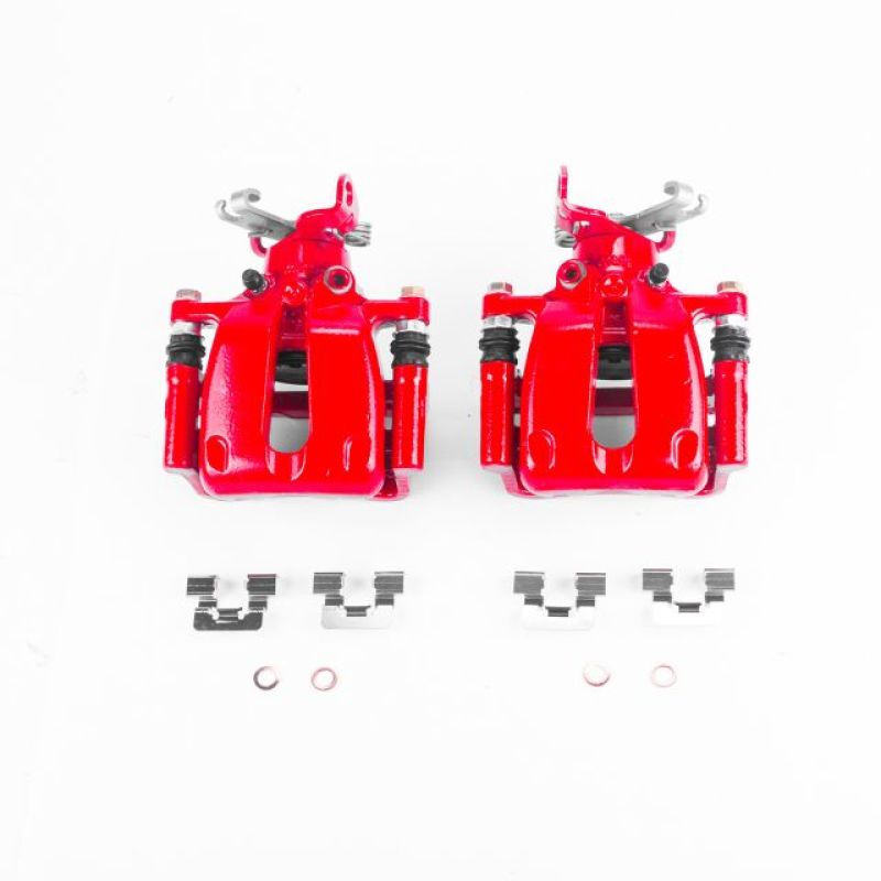 PSB Red Calipers - Power Stop 12-16 Buick LaCrosse Rear Red Calipers w/Brackets - Pair