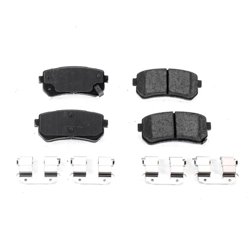 PSB Z17 Evolution Brake Pads - Power Stop 17-19 Hyundai Sonata Rear Z17 Evolution Ceramic Brake Pads w/Hardware
