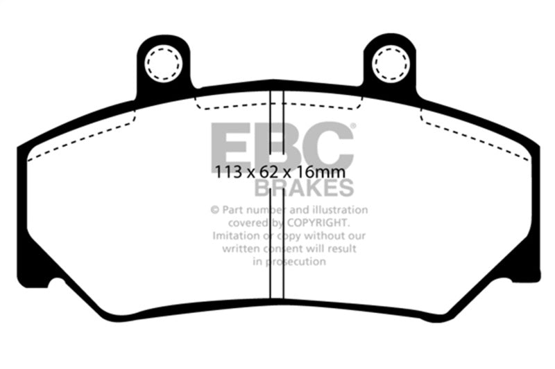 EBC Ultimax2 Brake Pad Sets - EBC 85-93 Volvo 740 2.1 (Bendix) Ultimax2 Front Brake Pads