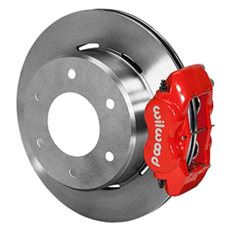 WIL Dynalite Brake Kit - Wilwood 63-87 C10/C15 Dynalite FDLI Red Calipers 12.19in x .81in Rotors 6-Lug Rear Disc Brake Kit