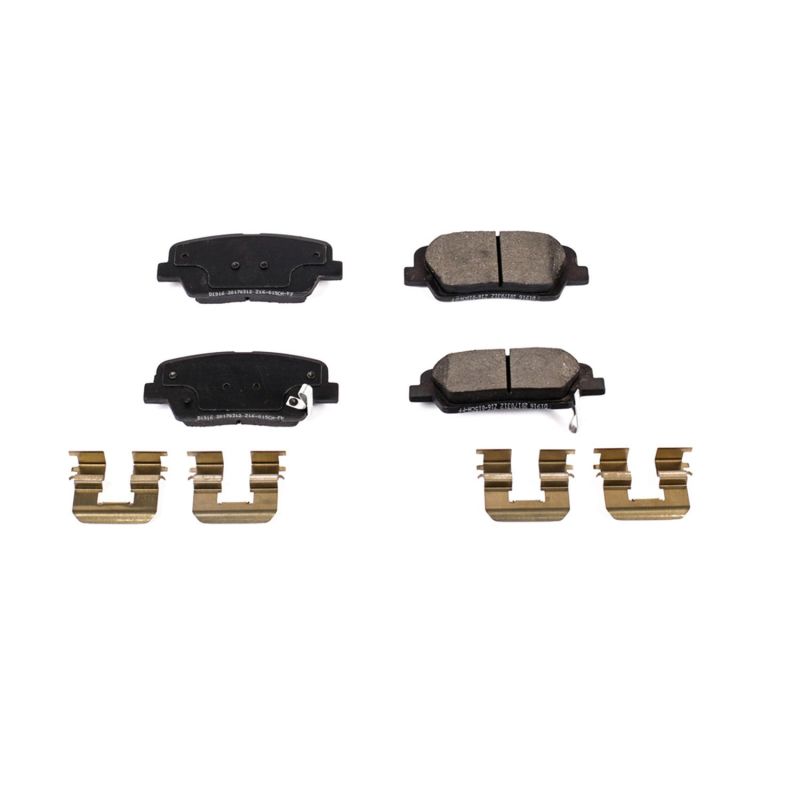PSB Z17 Evolution Brake Pads - Power Stop 10-18 Hyundai Santa Fe Rear Z17 Evolution Ceramic Brake Pads w/Hardware