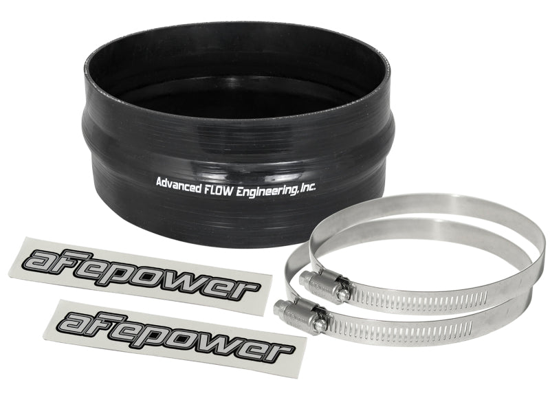 AFE Elbow Reducing Couplers - aFe Magnum FORCE CAI Univ. Silicone Coupling Kit (6-1/4in. ID / 2-3/4in. L) Straight w/Hump - Black