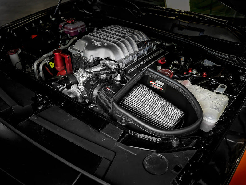 AFE Track Series Intake - aFe Magnum Force Stage-2 Track Series Carbon Fiber AIS w/Pro Dry S Media-18 Dodge Challenger V8-6.2L