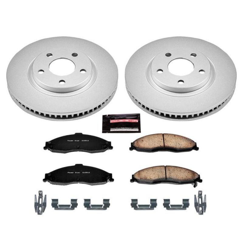 PSB Z17 Evolution Coated Kit - Power Stop 98-02 Chevrolet Camaro Front Z17 Evolution Geomet Coated Brake Kit