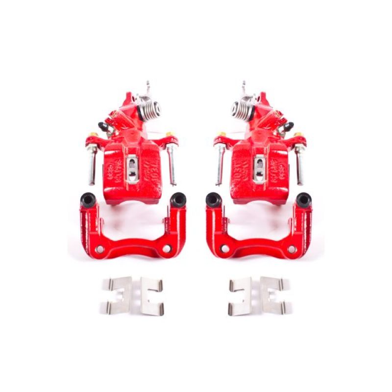 PSB Red Calipers - Power Stop 04-08 Acura TSX Rear Red Calipers w/Brackets - Pair