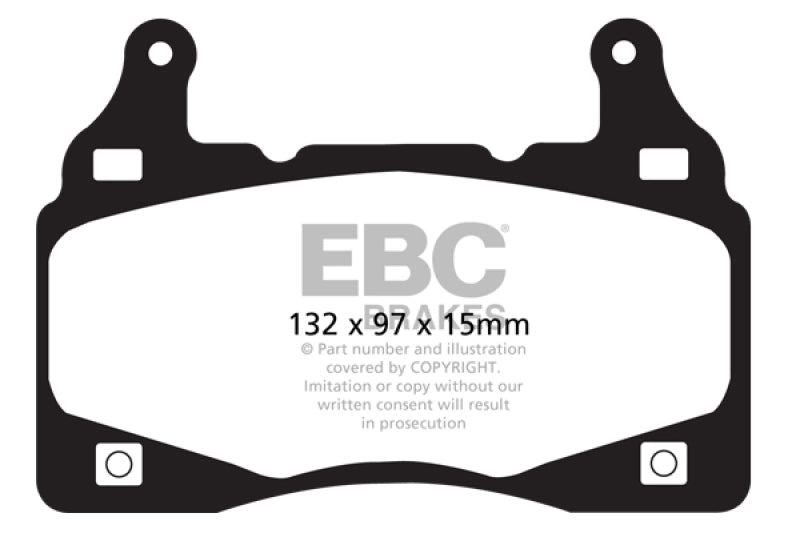 EBC Yellowstuff Brake Pad Sets - EBC 11-15 Chevrolet Camaro (5th Gen) 6.2 Yellowstuff Front Brake Pads