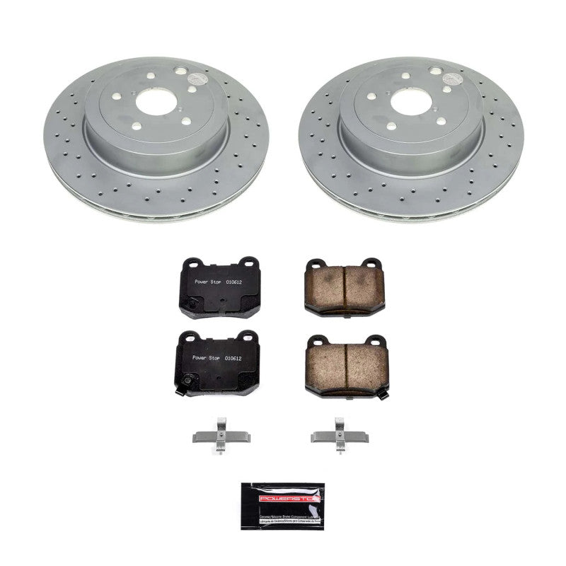 PSB Z17 Evolution Coated Kit - Power Stop 2021 Subaru WRX (w/2 Piston Rear Calipers) Rear Z17 Coated Brake Kit