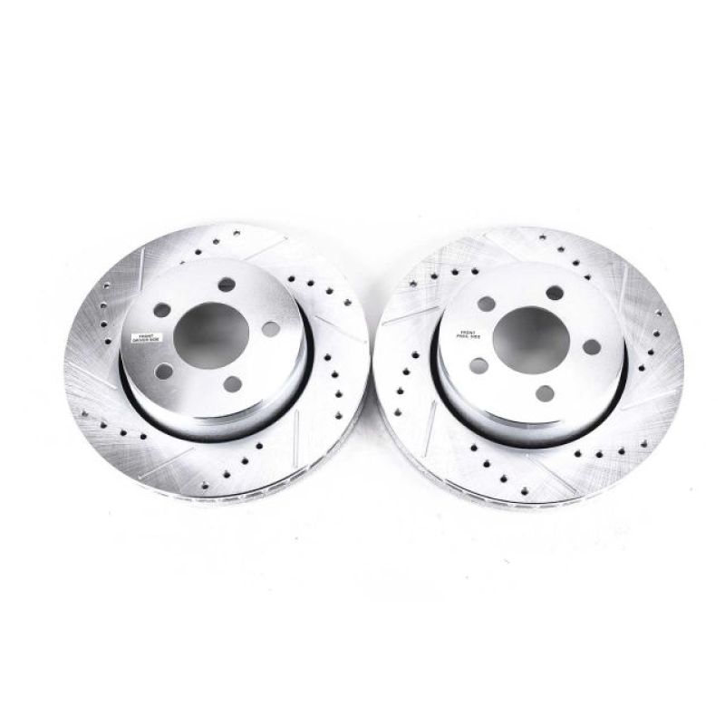 PSB Evolution Drill/Slot Rotor - Power Stop 07-11 Dodge Nitro Front Evolution Drilled & Slotted Rotors - Pair